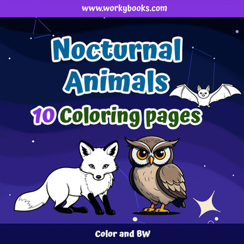 10 Nocturnal Animal Coloring Pages to Unleash Your Inner Artist