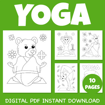 10 Fun Animal Yoga Coloring Pages for Relaxation