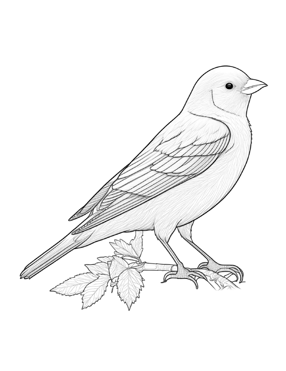 10 Fun Canary Bird Coloring Pages to Print for Hours of Creative Enjoyment