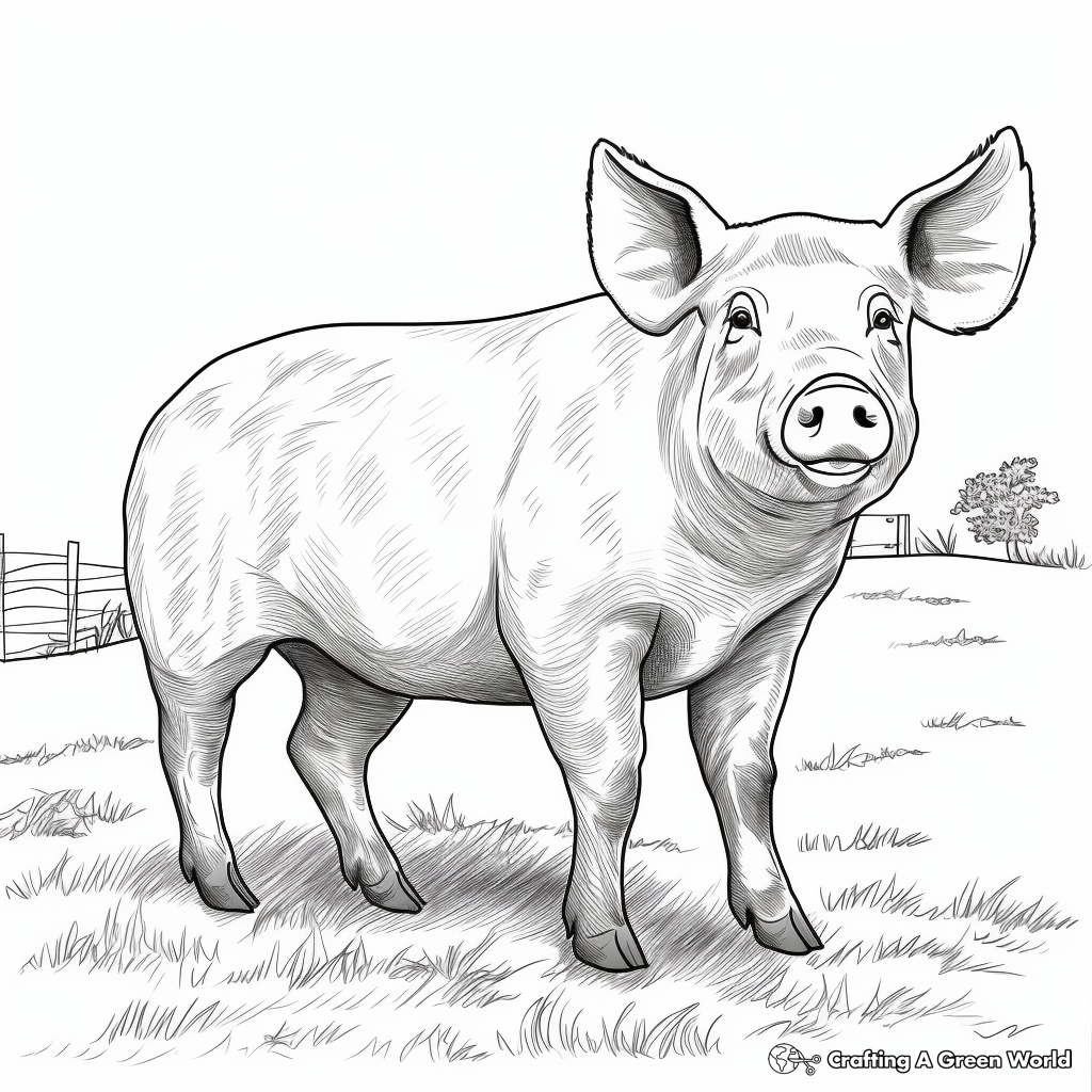 10 Realistic Farm Animal Coloring Pages to Print for Creative Fun