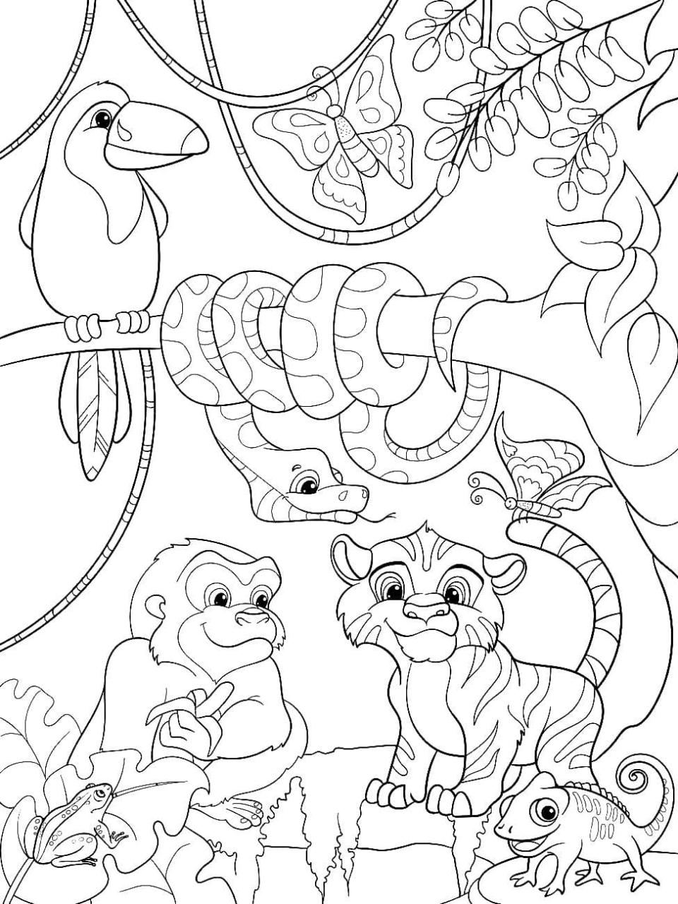 10 Jungle Animal Coloring Sheets for a Wild Adventure