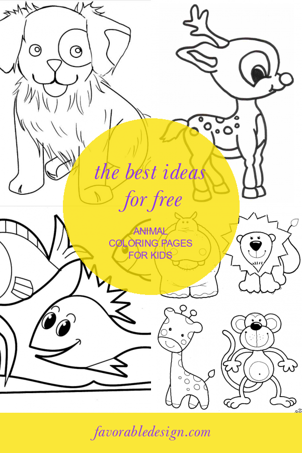 10 Animal Coloring Pages For Kids Free Printable 6