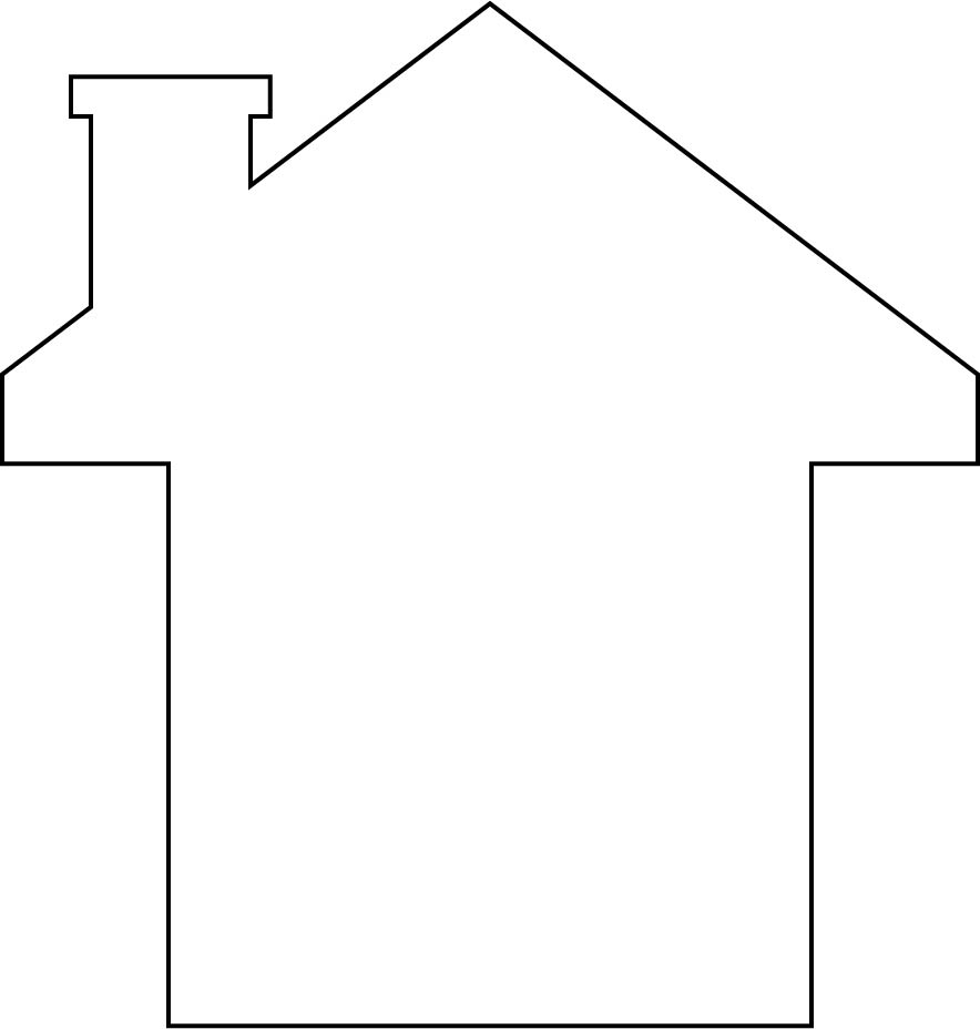 30 Printable House Shape Coloring Pages for Adults 21