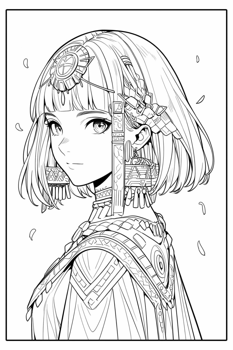 33 Manga Girls Coloring Pages for Adult Free Printable 1