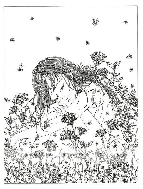 33 Manga Girls Coloring Pages for Adult Free Printable 19