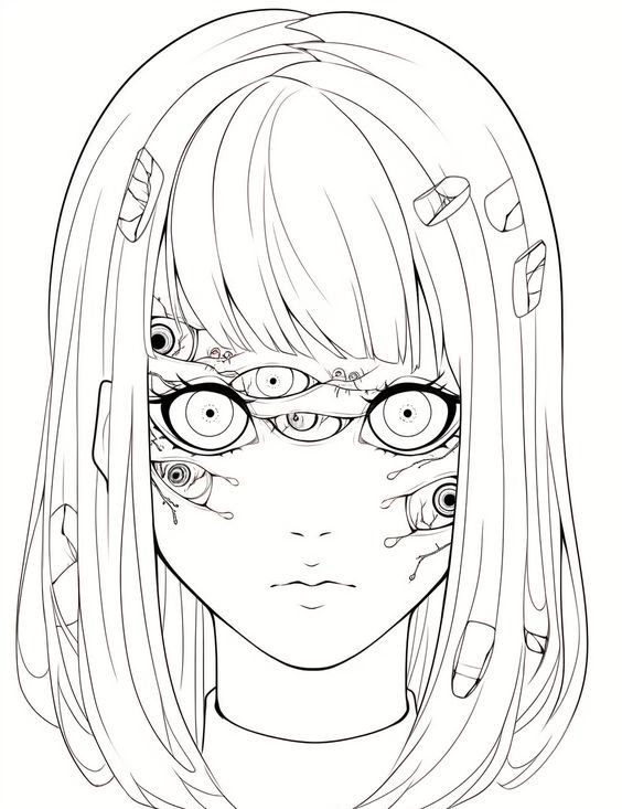 33 Manga Girls Coloring Pages for Adult Free Printable 26