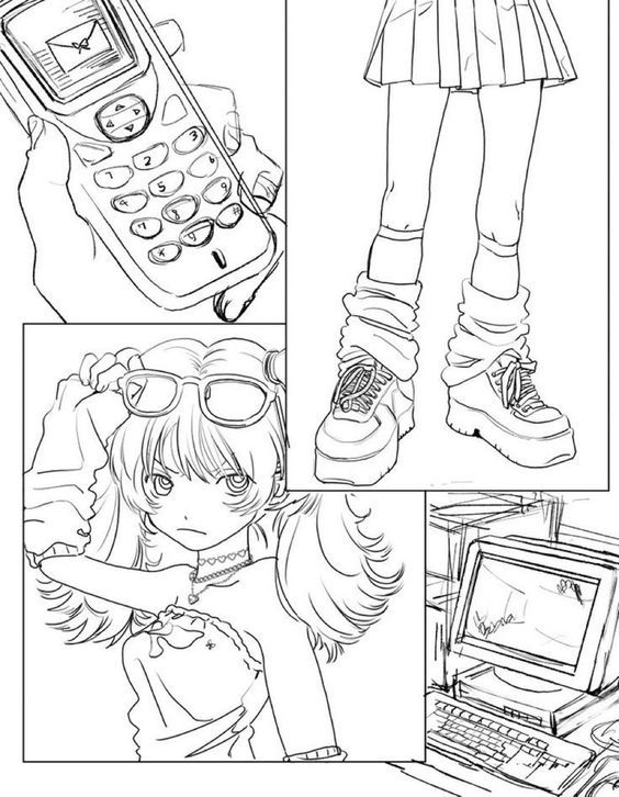 33 Manga Girls Coloring Pages for Adult Free Printable 27