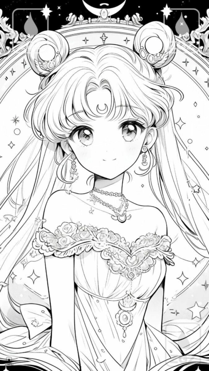 33 Manga Girls Coloring Pages for Adult Free Printable 3