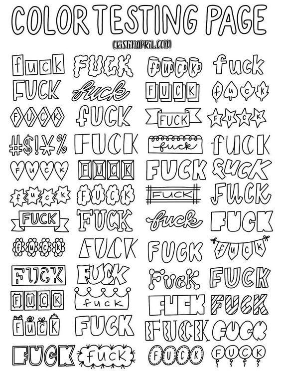 48 Adult Coloring Pages Swear Words Funny Printable 20