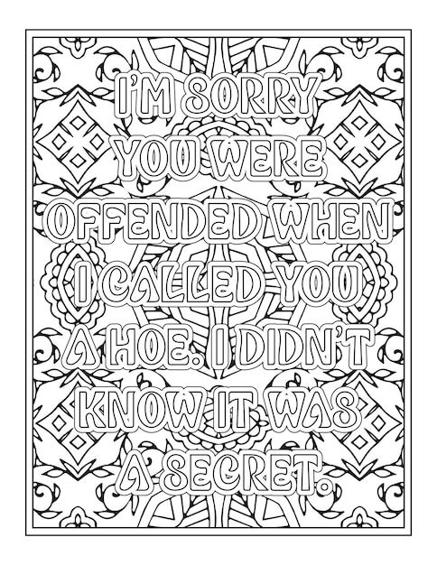 48 Adult Coloring Pages Swear Words Funny Printable 9