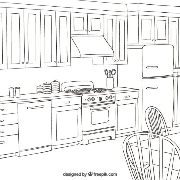 48 Interior House Coloring Pages Free Printable 11