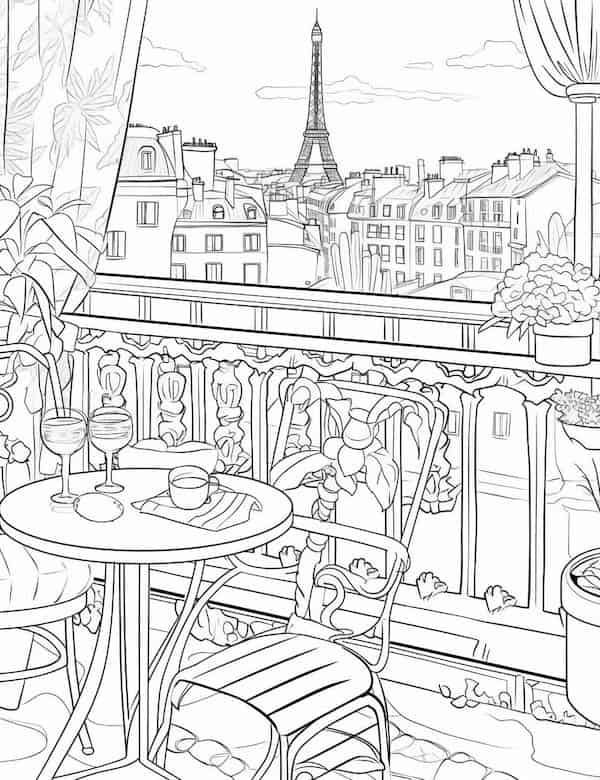 48 Interior House Coloring Pages Free Printable 16