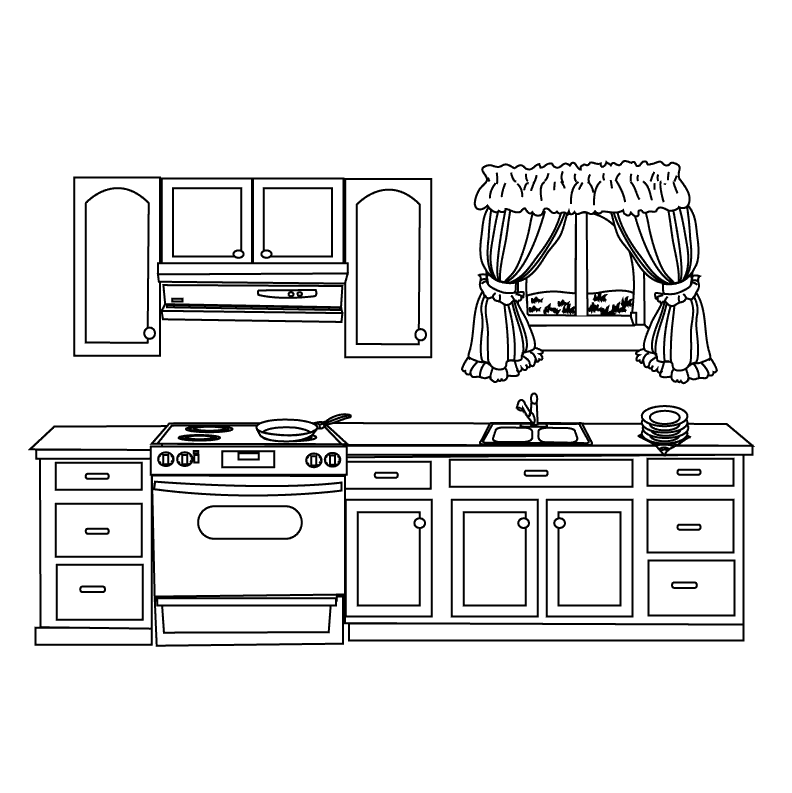 48 Interior House Coloring Pages Free Printable 22