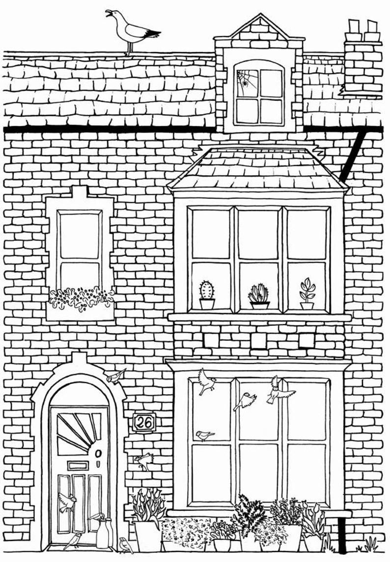 48 Interior House Coloring Pages Free Printable 30