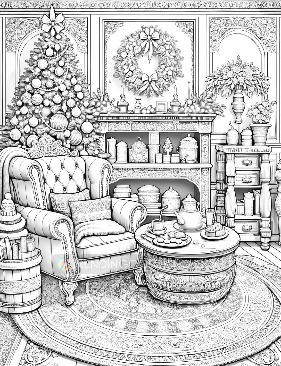 48 Interior House Coloring Pages Free Printable 36