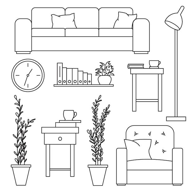 48 Interior House Coloring Pages Free Printable 9