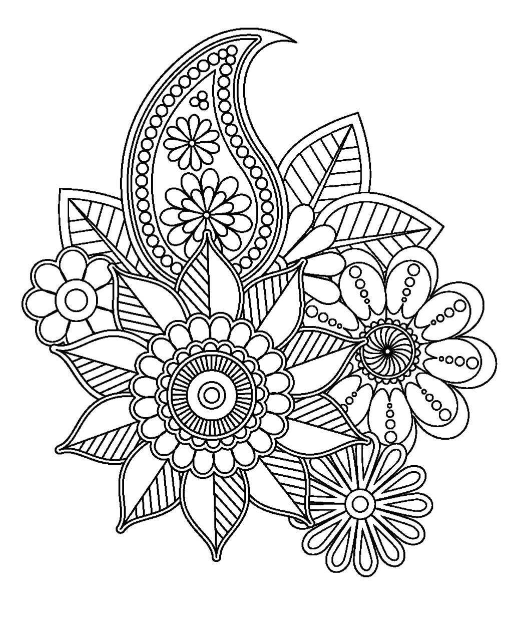 53 Adult Coloring Pages Free Printable Simple 17