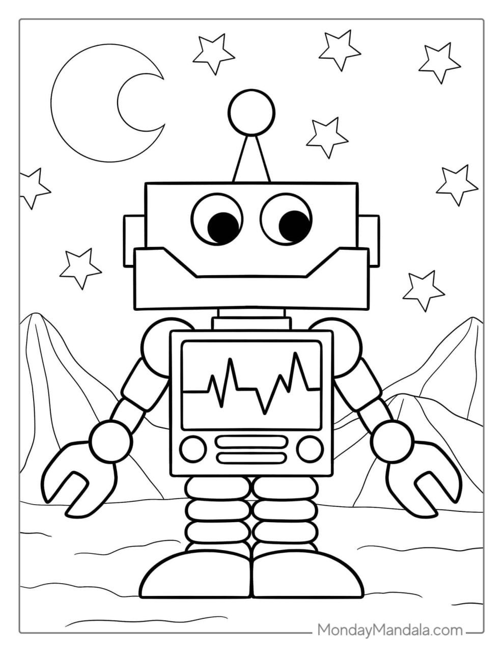 10 Fun Robot Animal Coloring Pages for Kids