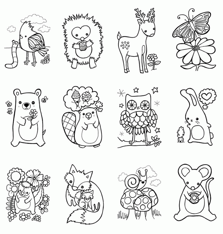 10 Free Woodland Animal Coloring Pages for Kids and Adults