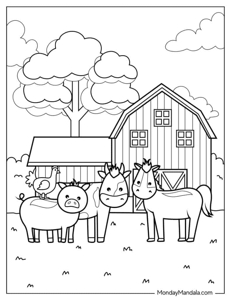 Animal Homes Coloring Pages Free Printable 11