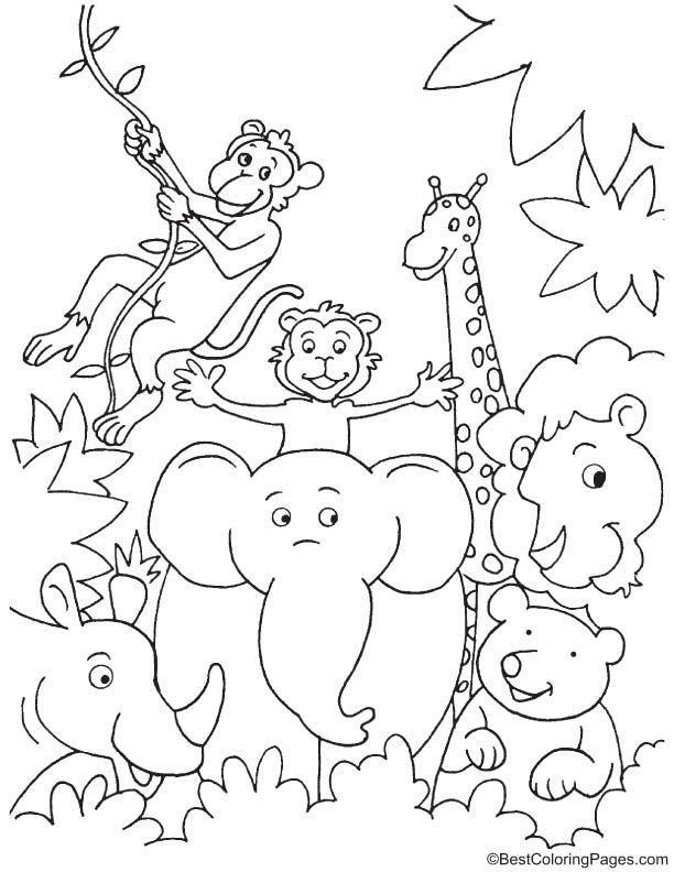 Animal Themed Coloring Pages Free Printable 11