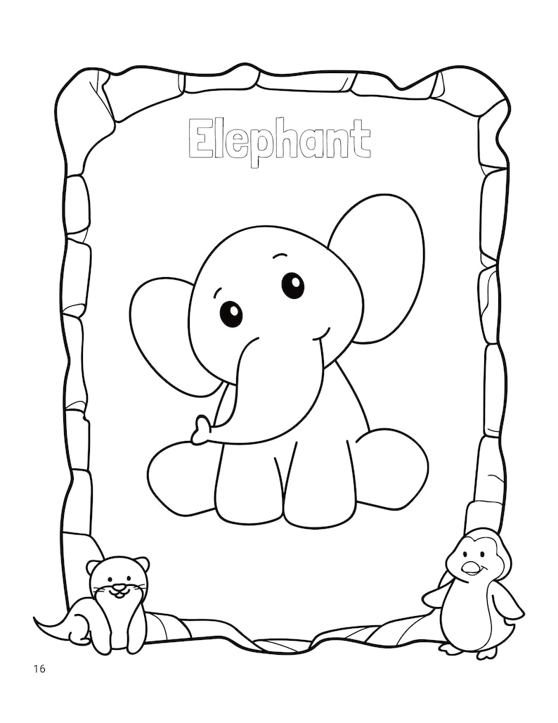 Animal Themed Coloring Pages Free Printable 3