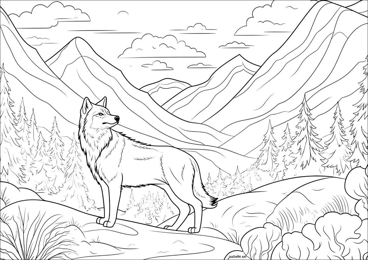 10 Mountain Animal Coloring Pages for Nature-Loving Kids and Adults