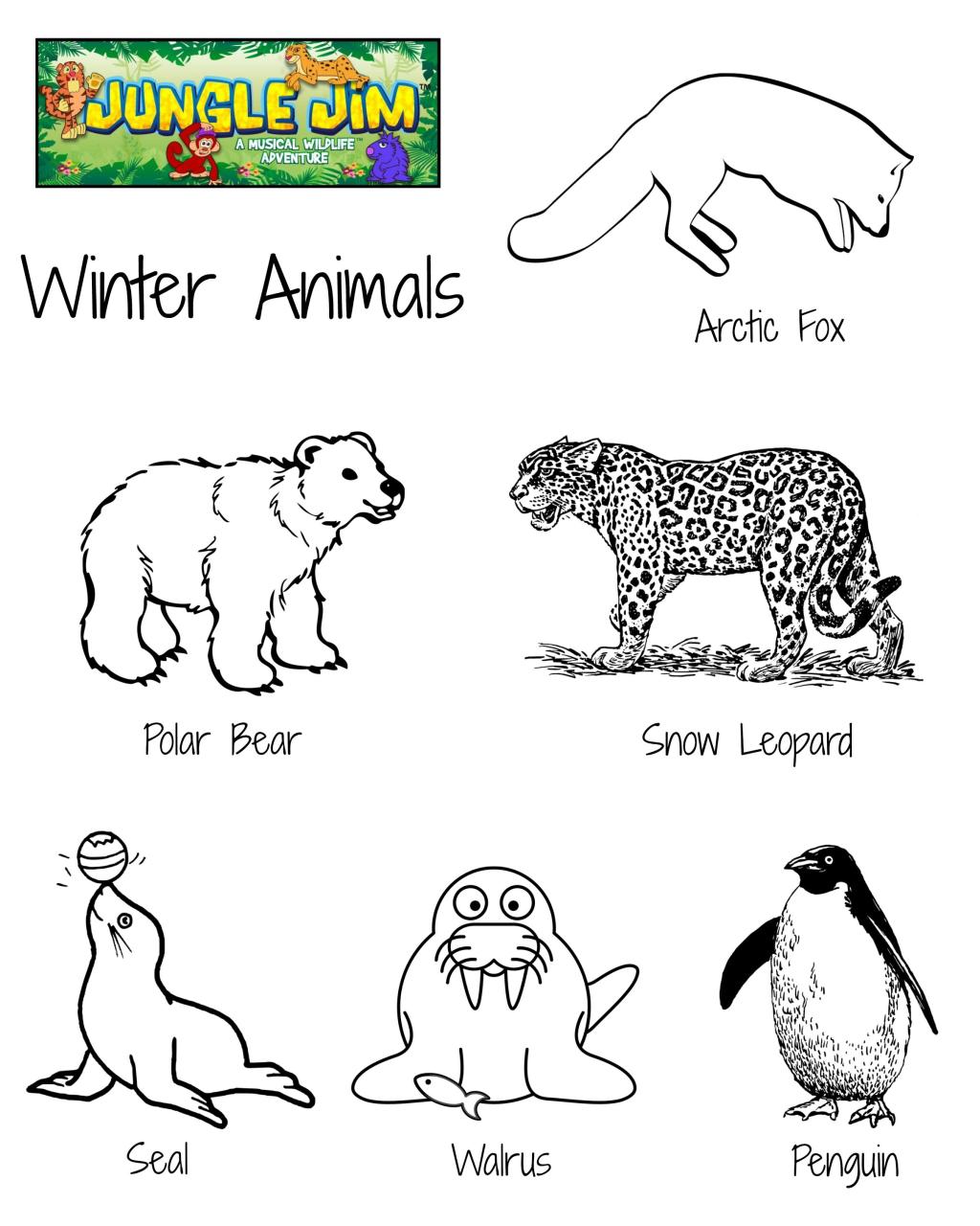 10 Winter Animal Coloring Pages Printable for a Cozy and Creative Winter