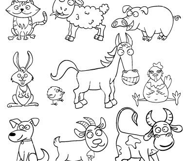 Domestic Animal Coloring Pages for Kids Free Printable 16