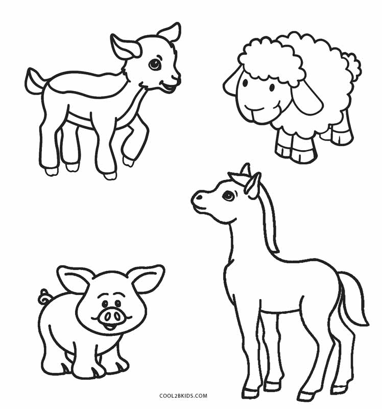 Domestic Animal Coloring Pages for Kids Free Printable 19