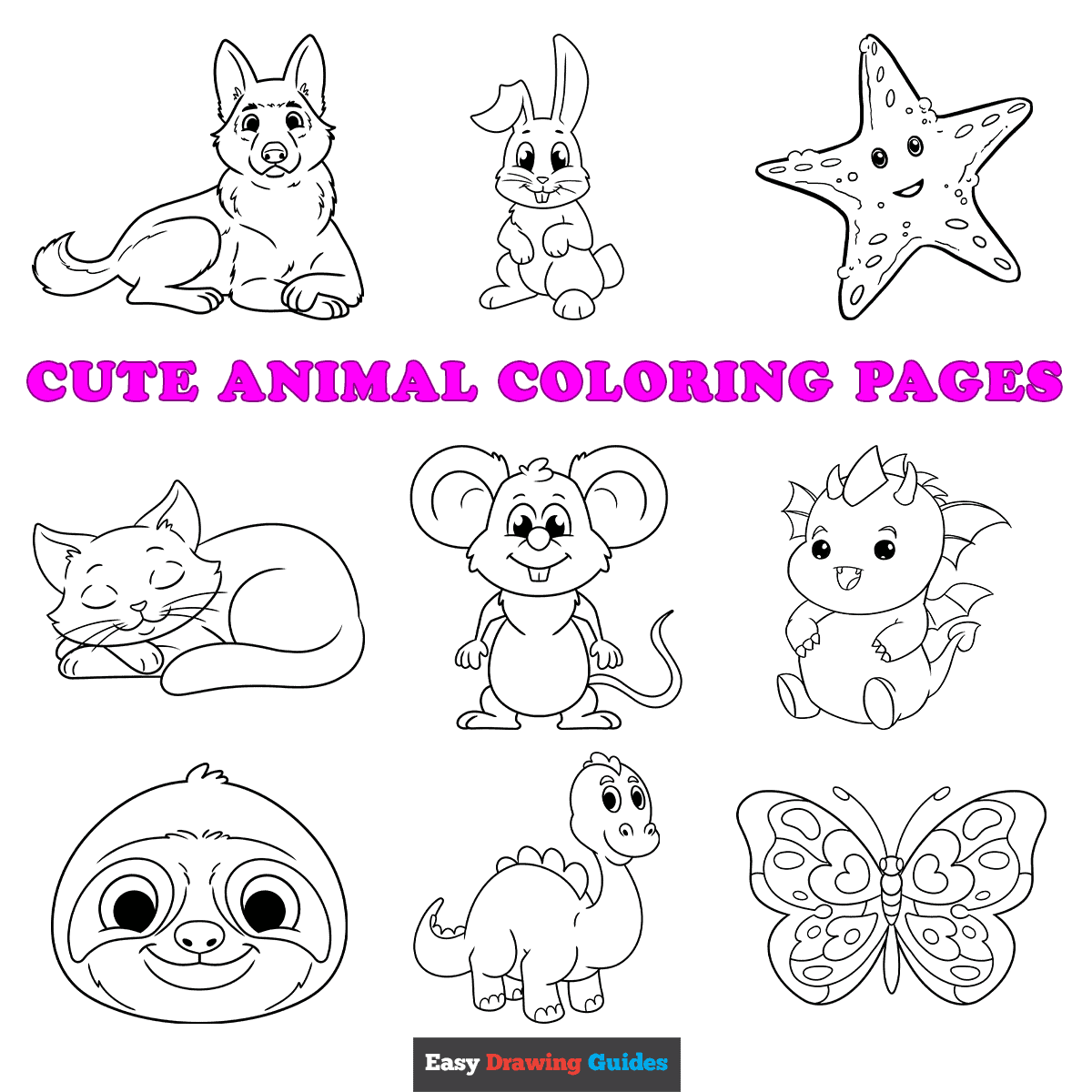 Domestic Animal Coloring Pages for Kids Free Printable 22