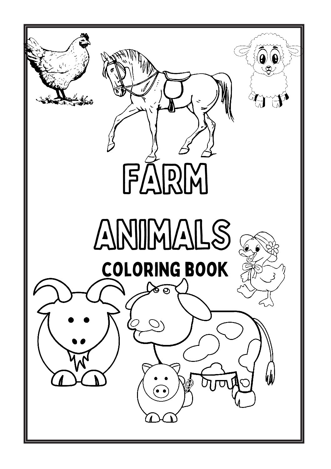 Domestic Animal Coloring Pages for Kids Free Printable 23