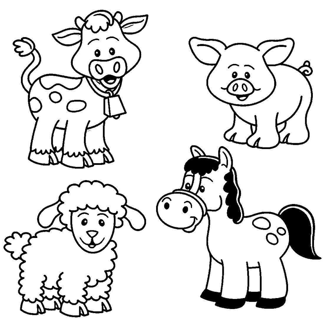 Domestic Animal Coloring Pages for Kids Free Printable 6