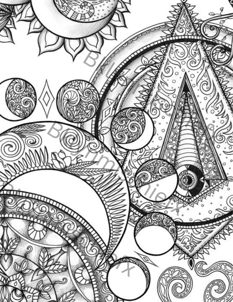 10 Trippy Adult Coloring Pages for a Psychedelic Experience