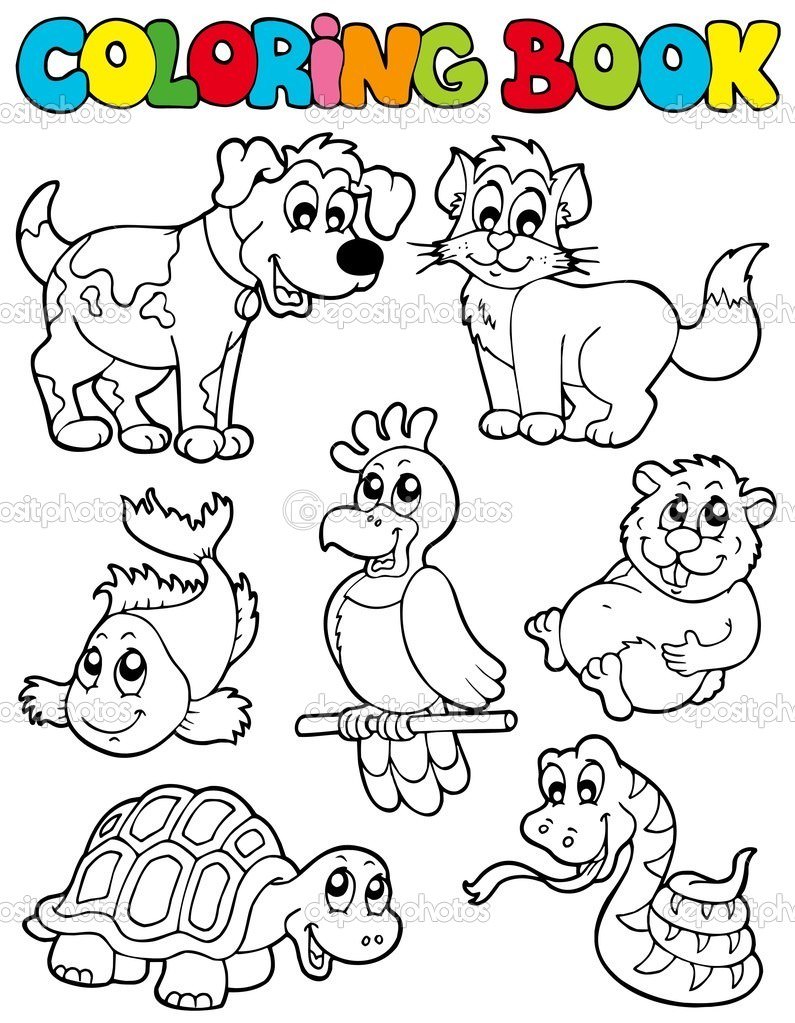 10 Pet Animal Coloring Pages for Creative Kids and Adults