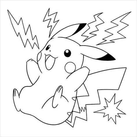 12 Pikachu Pokemon Coloring Pages Free Printable 11